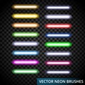 Set of color laser brushes you can creat neon line for your desing, include brushes in artwork