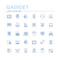 Set color line icons of gadget Royalty Free Stock Photo