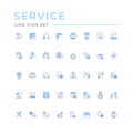 Set color line icons of service Royalty Free Stock Photo
