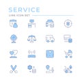 Set color line icons of services Royalty Free Stock Photo