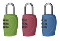 Set color the lock with a digital code Royalty Free Stock Photo