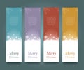 Set of color Merry Christmas banners. - Illustration