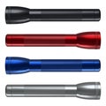 Set of color metal flashlights