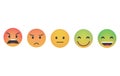 Set of color mood emoticon