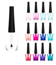 Set of color nail polish