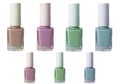 Set of color nail polish