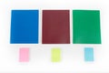 Set of color notebook