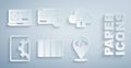 Set Color palette guide, Cloud computing lock, Web development, Front end, Website statistic and UI UX design icon Royalty Free Stock Photo