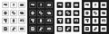 Set Color palette guide, SEO optimization, Front end development, UI UX design, Mobile Apps, and Keyboard icon. Vector Royalty Free Stock Photo