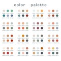 Set of color palettes
