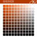 Set 03 Color Palettes for Textile Prints. Tints and Shades Chart, Colors Guide Swatches. Royalty Free Stock Photo