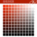 Set 02 Color Palettes for Textile Prints. Tints and Shades Chart, Colors Guide Swatches. Royalty Free Stock Photo