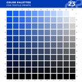 Set 23 Color Palettes for Textile Prints. Tints and Shades Chart, Colors Guide Swatches. Royalty Free Stock Photo