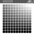 Set 37 Color Palettes for Textile Prints. Tints and Shades Chart, Colors Guide Swatches. Royalty Free Stock Photo