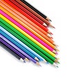 Set of color pencil isolated on white Royalty Free Stock Photo