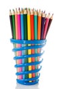 Set of color pencils.