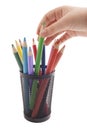 Set of color pencils Royalty Free Stock Photo