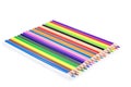 A set of color pencils isolated on a white background. Copy space. A School stuff.Drawing supplies Royalty Free Stock Photo