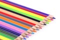 A set of color pencils isolated on a white background. Copy space. A School stuff.Drawing supplies Royalty Free Stock Photo