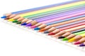 A set of color pencils isolated on a white background. Copy space. A School stuff.Drawing supplies Royalty Free Stock Photo