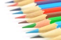 Set of color pencils. Macro. Royalty Free Stock Photo