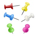 Set of color pushpins