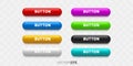 Set color round button, frame label, event web element. Vector illustration Royalty Free Stock Photo