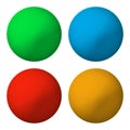 Set of color round buttons. Vector illustration Royalty Free Stock Photo