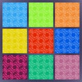 Set of color seamless patterns