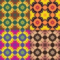 Set color of seamless vector patterns Royalty Free Stock Photo