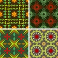 Set color of seamless vector patterns Royalty Free Stock Photo