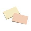 Set of color sheets of note papers. Sticky notes. Vector illustration Royalty Free Stock Photo