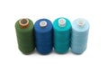 Group Sewing threads on white background