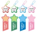 Set of Color star labels