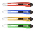 Set of color stationery knifes.