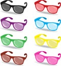 Set of color sunglasses