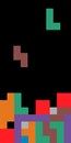 Set of color tetris block background, color puzzle icon , logic fun game vector illustration Royalty Free Stock Photo
