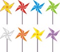 Set of color windmills (propeller, spinner) - toys