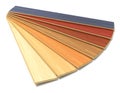 Set of color wooden laminated construction planks