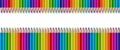 Set of color wooden pencil collection. Panoramic banner background