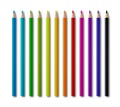 Set of color wooden pencil collection on white background Royalty Free Stock Photo