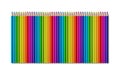 Set of color wooden pencil collection on white background Royalty Free Stock Photo