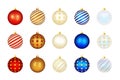 Set of color Xmas balls