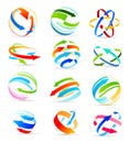 Set of colored arrows icons. Vector Royalty Free Stock Photo