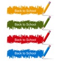 Set of Colored Banners with Pencils Royalty Free Stock Photo