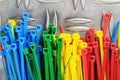 Set colored cable ties Royalty Free Stock Photo