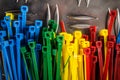 Set colored cable ties Royalty Free Stock Photo