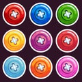A set of colored cartoon buttons Royalty Free Stock Photo