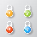 Set of colored coat hangers on the door to remind you. Royalty Free Stock Photo