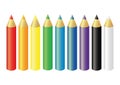 Set Of Colored Crayons Vector